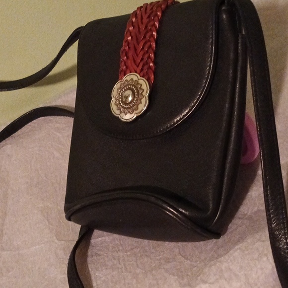 Brighton Black and Brown Crossbody Bag - Picture 4 of 7